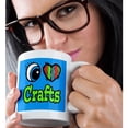 thumbnail image 2 of 3dRose, Bright Eye Heart I Love Crafts, 11oz Magic Transforming Mug, 2 of 8