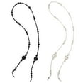 thumbnail image 1 of EASTIN 2 Pcs Chaîne de Lunettes pour Femmes Lanière de Perle Porte-Collier de Lunettes, 1 of 8