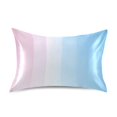 thumbnail image 7 of Yayeee Pillowcase Standard Size Set of 2 Satin Wrinkle Resistant Pillow Case, Light Blue Stripes, 7 of 7