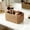 Khaki/M, variant on Natural Paper Rope Woven Storage Basket, Decorative Wicker Organizer with Reinforced Handle Breathable Lightweight Basket for Home Bathroom Bedroom Kitchen Cosmetics Toy Storage 6"x8"x4"