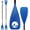 C:Cobalt Blue, variant on SUP Paddle Board Paddle - Adjustable Paddleboard Paddle Oar 4-Piece Floating Aluminum SUP Kayak Paddle