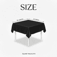 thumbnail image 2 of AK TRADING CO. 54" x 54" Polyester Square Tablecloth - Perfect for Any Occasion Like Parties, Wedding, Buffet Decoration, Indoor & Outdoor Use (Black), 2 of 18