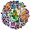 1A-35pcs, variant on 35pcs Neon Cartoon Stickers Stationery Stickers Glow Party Stickers Kids Stickers PVC Graffiti for Laptops Suitcase Notebooks