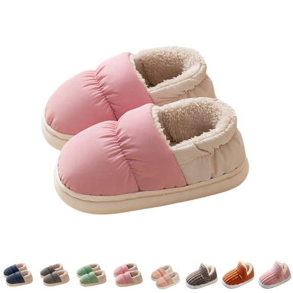 HNMKIU Girls Slippers for Kids Cozy Winter Indoor Shoes Soft Sole On Comfortable Home Footwear Slippers for Kids for Children Ages 2 To 10Y,06_Pink,7-8 Years
