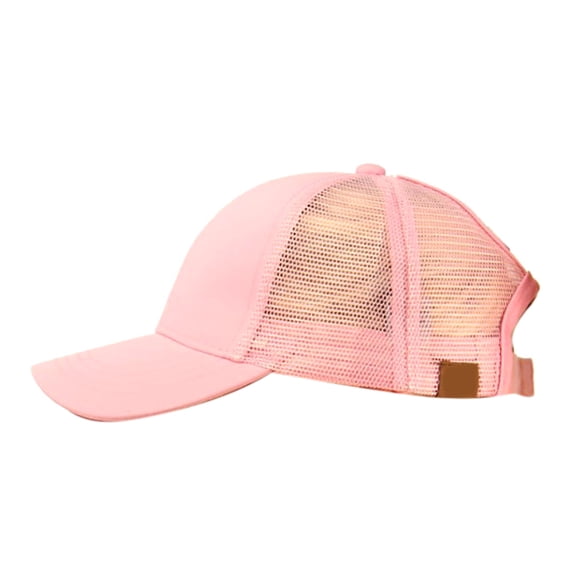 NUZYZ Women Anti Sun Mesh Adjustable Outdoor Sports Ponytail Hat Cotton Baseball Cap
