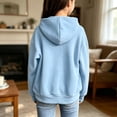 thumbnail image 4 of TQWQT Kids Hoodie Sweatshirt Girls Long Sleeve Zip Up Pullover Lightweight Casual Solid Color Pocket Hooded Top Children Fashion Outerwear Spring Fall Jacket Youth Boys Girls Clothing Blue 9-10 Years, 4 of 4