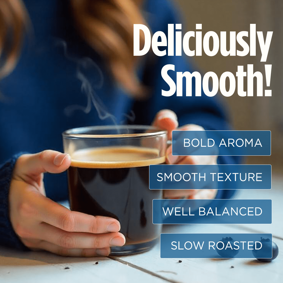 VitaCup Perfect Blueberry Flavored Low Acid Coffee Pods, Single Serve Pods Compatible with Keurig K-Cup Brewers, 16 Ct