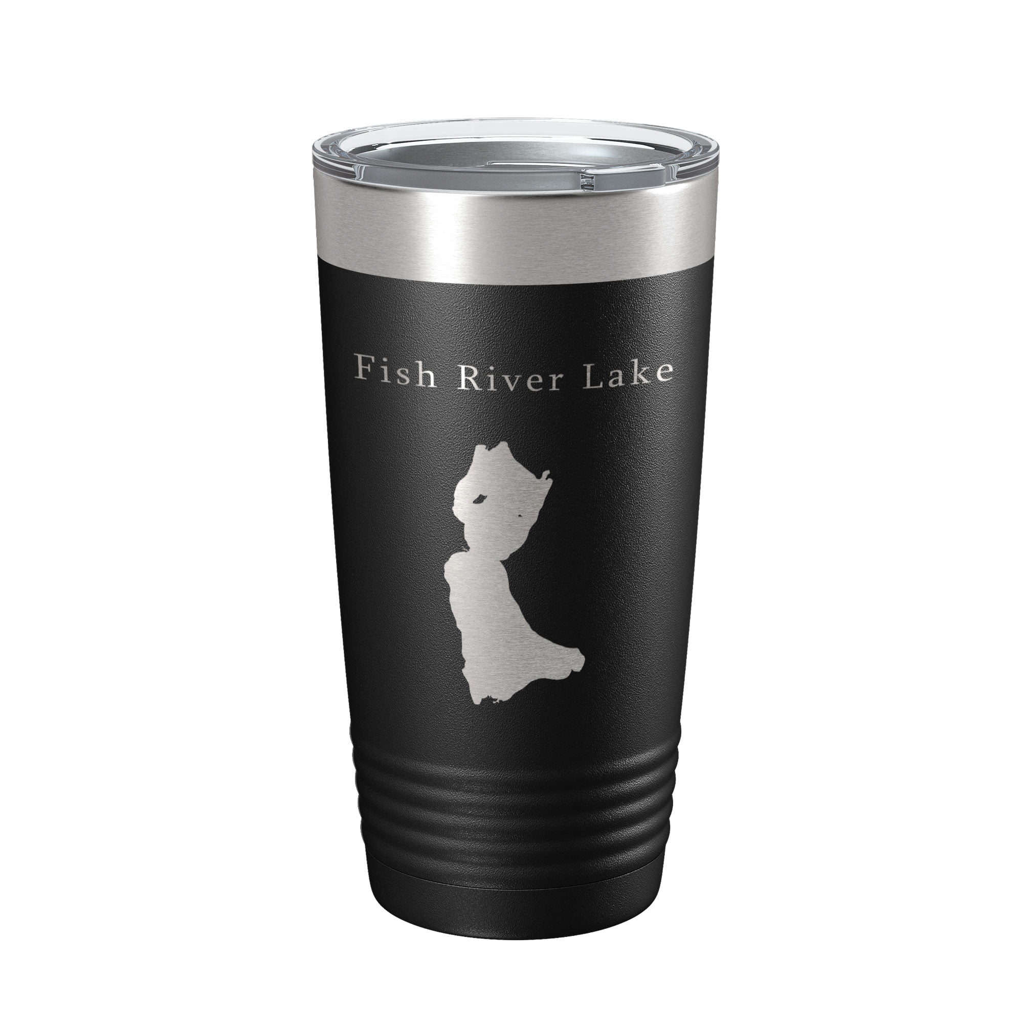 Fish River Lake Map Tumbler Travel Mug Insulated Laser Engraved