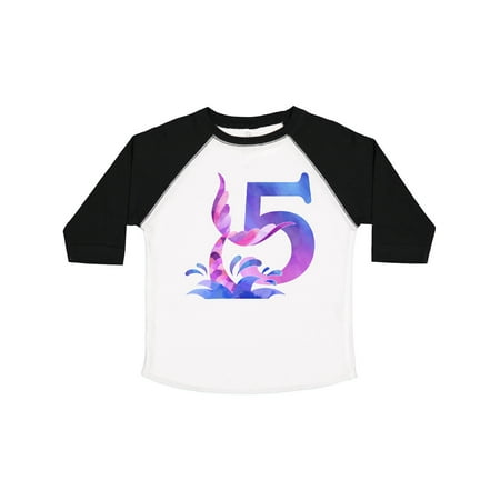 

Inktastic 5th Birthday Mermaid Tail Gift Toddler Boy or Toddler Girl T-Shirt