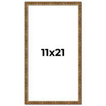 11x21 Frame Gold Kingsley Distressed Solid Wood Picture Frame Width 0.75 Inches | Interior Frame