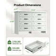 thumbnail image 2 of CHITOOMA White Dressers for Bedroom with 8 Drawer, Double Horizontal Wooden Dresser, Chest of Drawers for Living Room, Nursery, Hallway, 2 of 12