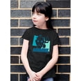 thumbnail image 2 of Aquarius Emoji Vibes - Trident Design Youth's T-shirt, 2 of 4