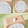thumbnail image 3 of Wooden Led Round Square Digital Alarm Clock Calendar and Temperature Displayed, 3 of 8
