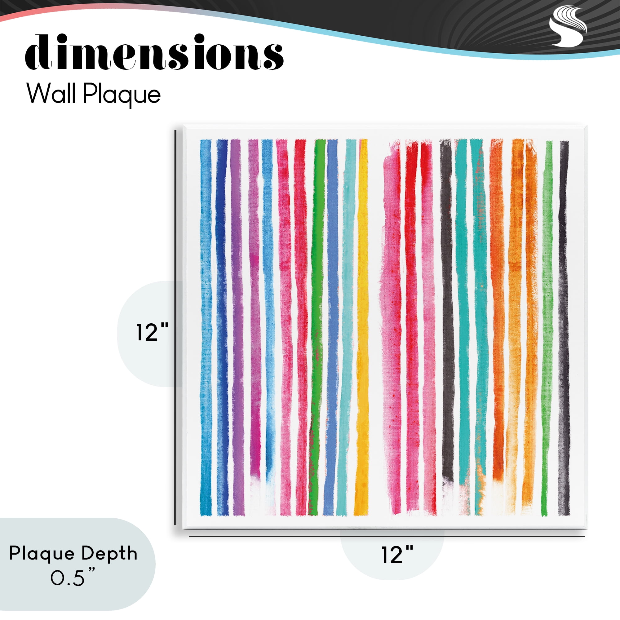 Stupell Industries Colorful Vertical Stripes Wall Plaque Art, design by Amber Sterling