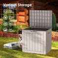 thumbnail image 2 of 31Gallon Resin Deck Box, Lockable Patio Outdoor Storage Box for Furniture, Garden Tools and Tools Storage, Waterproof Outside Storage Boxes - Grey, 2 of 7