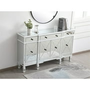 60 inch mirrored credenza in antique white