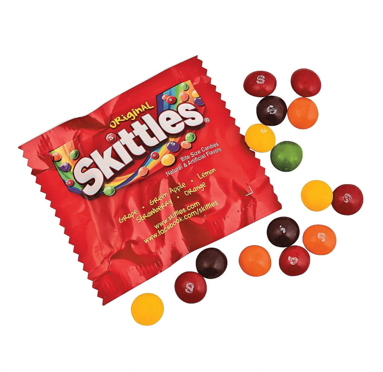 SKITTLES Original Fun Size, Individual Packs, 5 Flavors - Bulk Candy (4 Pounds)