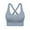 Light Blue, variant on Women's Strong Hold Sports Bra Wireless Cross Back Yoga Lingerie, Unpadded Seamless Fitness Bustier, High Impact Running Underwear, Breathable Gathering Gym Vest, Supportive Athletic Bralette