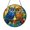 Stained Glass 7.87 Inch, variant on Floral Garden Owl Couple Window Suncatcher with Stained Glass Look, Home Window Decoration