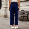 thumbnail image 6 of GEWSEY Womens Corduroy Pants High Waisted - Wide Leg Pant Casual Loose Trousers with Pocket Fall Winter Outfits (Blue, S), 6 of 6