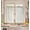 Blue Striped, variant on Farmhouse Kitchen Curtains - 24 Inch Length Linen Blend Blue Floral Kitchen Window Tier Curtains Boho Striped Cafe Drapes Rod Pocket for Windows Light Filtering, 2 Panels