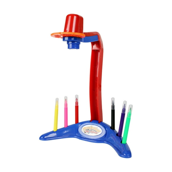 Educational Projection Toy, Creative Projection Drawing Machine, 5 Color Pens, Portable Design, for Kids, Artistic Learning, Child Entertainment, Interactive Toy, Stem Activity, Home Hzhnb