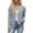 Gray, variant on Knit Zip Up Cardigan Jacket for Women Waffle Texture Ribbed Trim Casual Layer