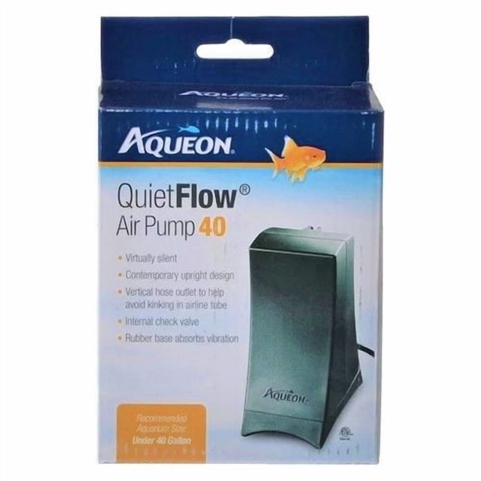 Aqueon QuietFlow Air Pump Black, 1ea/40