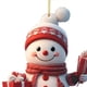 thumbnail image 2 of Muñeco Nieve para Navidad Mini Adornos Colgantes Favores Fiesta (Estilo B), 2 of 4