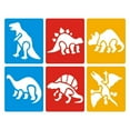 thumbnail image 1 of CUIKOSAER 6Pcs Children's Exquisite Toys Plastic Dinosaur Picture Drawing Template Kids Stencils Toy Rulers Puzzle O9F0, 1 of 8