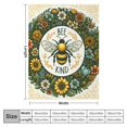 thumbnail image 4 of BCIIG Bee Honeycomb Flowers Warm Lightweight Fleece Blanket Soft Throw Blanket Living Rooms Sofa Decor Cow Gifts All Seasons Flannel Material Blanket 40x50in, 4 of 6
