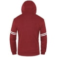 thumbnail image 2 of Chrisuno Men's Midweight Zipper Hooded Sweatshirt Fur Lined Warm Winter Fall Cool Jackets Red L, 2 of 5