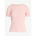 thumbnail image 5 of Free Assembly Women's Crewneck Top with Short Puff Sleeves, Sizes XS-XXL, 5 of 5