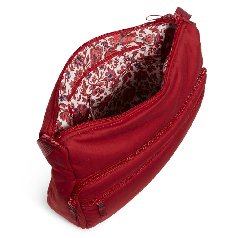 Vera Bradley Women's Recycled Cotton Utility Crossbody Bag Cardinal Red