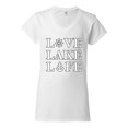 thumbnail image 2 of Wild Bobby, Anchor Wheels Love Lake Life, Women Standard V-Neck Tee, White, Large, 2 of 4