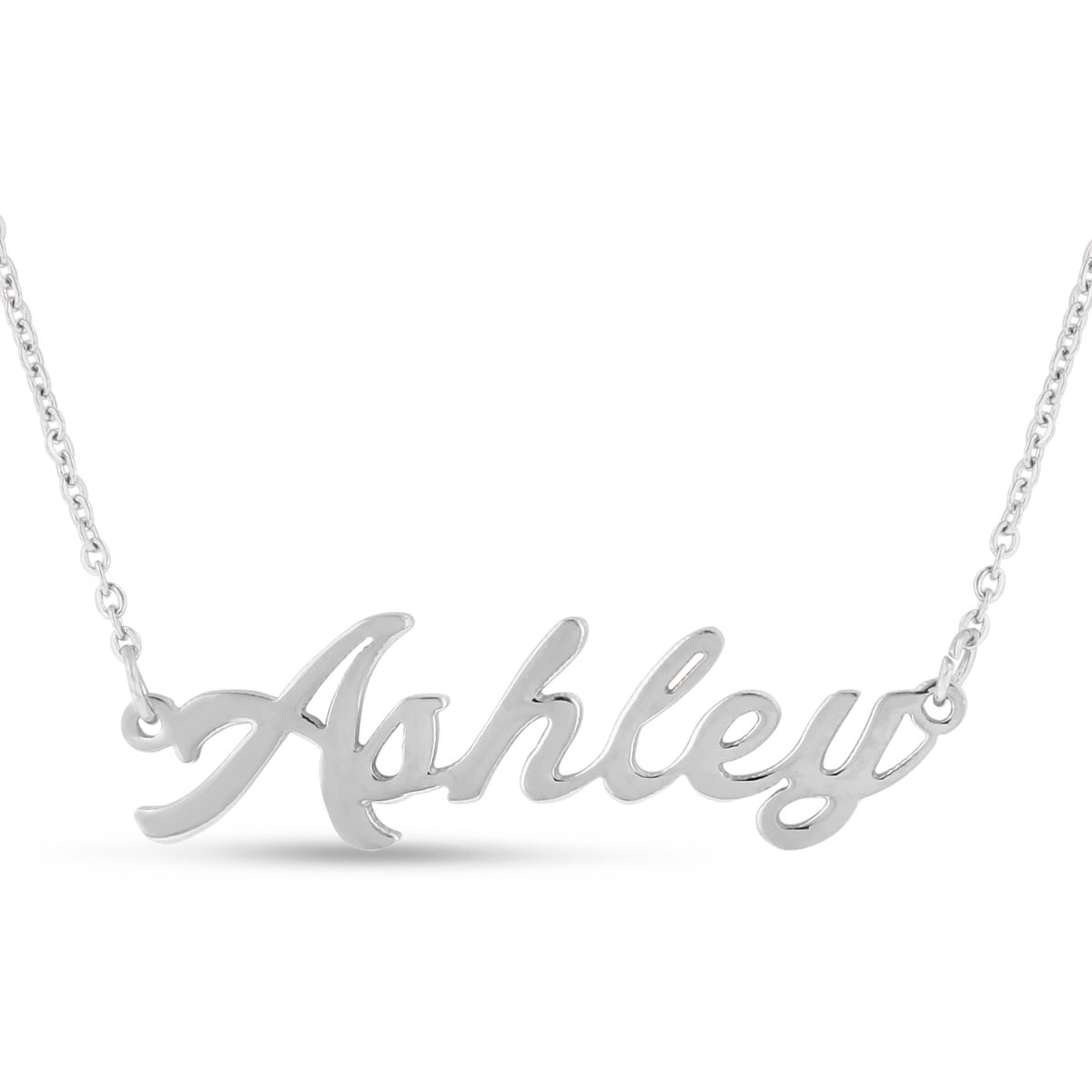 Ashley Silver Tone Name Necklace 