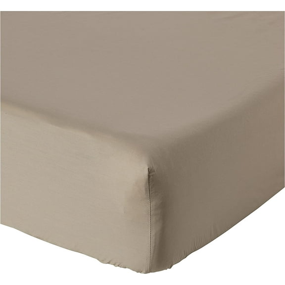 Violet Linen Premium Ultimate Percale, Luxury Ultra Soft Brushed Polyester Cotton, Extra Soft and Comfortable, Taupe, 33", Luxurious, Fitted Sheet