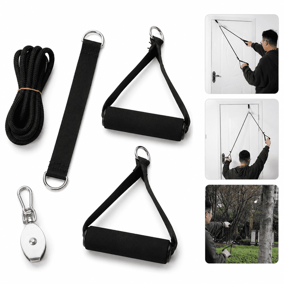 Shoulder Rehab Pulley System with Foam Handles-Resistance Loop Exercise Bands Exercise Bands for Home Fitness,Stretching,Strength Training,Physical Therapy