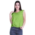 thumbnail image 4 of Moomaya Ruffle Blouses Women Printed Sleeveless Cotton Jersey Summer Tops Women, 4 of 5