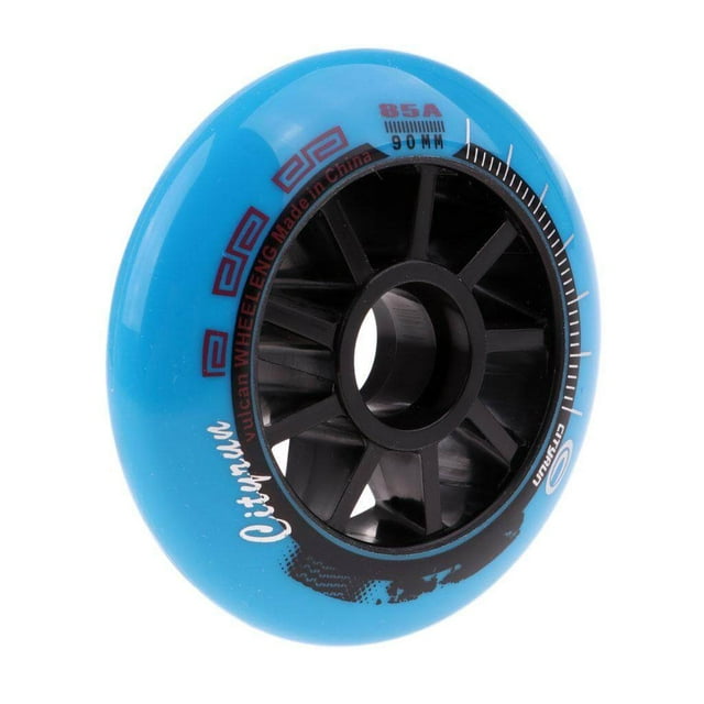 VONKY Speed Skating Wheels Outdoor Indoor Inline Skate Wheels Tool 90mm Blue