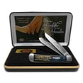 thumbnail image 4 of Case XX Knives Grandfather and Grandson Smooth Blue Bone Trapper Stainless Pocket Knife CAT-GFGS/BB, 4 of 5