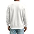 thumbnail image 4 of V‑Neck Loose Fit Cardigan for Men Long Sleeve Button Down Casual Coat Soft Stretch Fall Basic Jacket for Work Travel Hiking Daily Wear,XL,White, 4 of 9