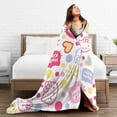 thumbnail image 4 of Hello Kitty Blanket, Super Soft Throw Blanket, Cozy Flannel Blankets For Boys Girls, Warm Blankets For Couch Sofa Bed, 50"X40", 4 of 9