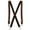 Brown, variant on CTM  Smooth Coated Leather Wide Width Suspenders with Metal Swivel Hook Ends (Men)