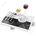 thumbnail image 7 of 4/6pcs Set Table Mats White Black Marble Natural Printed Table Napkin Kitchen Accessories Home Party rative Placemats, 7 of 7