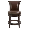 thumbnail image 4 of New Ridge Home Goods Chapman 26" Wood Counter Height Swivel Barstool in Walnut, 4 of 7