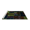 thumbnail image 2 of Ahgly Company Machine Washable Indoor Rectangle Patchwork Turquoise Blue Transitional Area Rugs, 8' x 10', 2 of 4