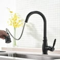 thumbnail image 2 of Kitchen Water Tap For Sink Kitchen Faucet With Pull-Out Spray Single-Lever Mixer Taps, Black, 2 of 5