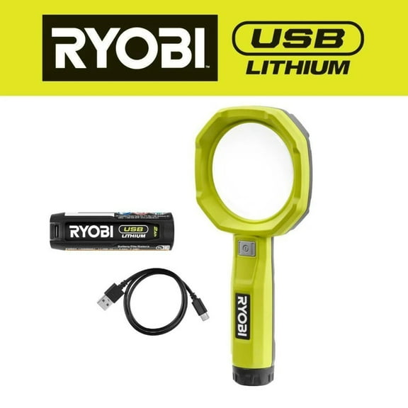 USB Lithium 200 Lumens Magnifying Light Kit with 2.0 Ah Battery and USB Charging Cable