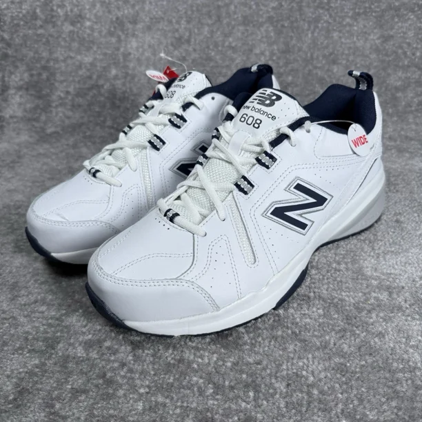 New Balance Men's 608 Men’s 8 White Wide Width Casual Shoes Sneakers MX608WN5